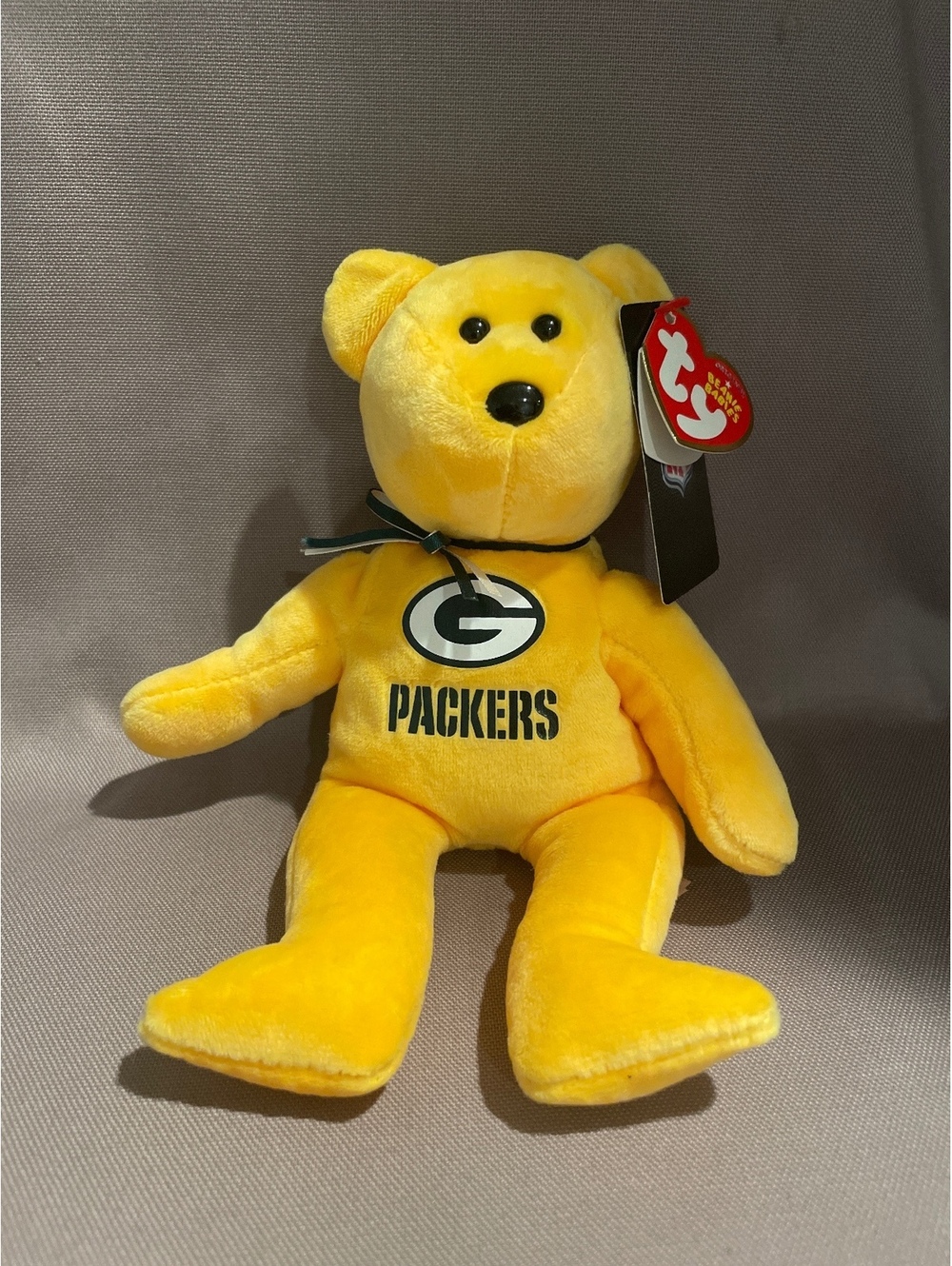 Ty Beanie Baby Green Bay Packers NFL Bear Plush Vintage NWT Original Tags